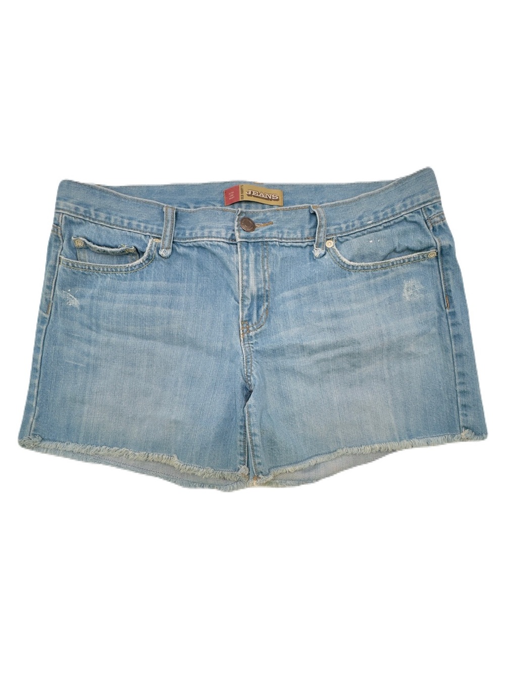 Old Navy Light Wash Denim Cutoff Lightly Distressed Jean Shorts, Size 14